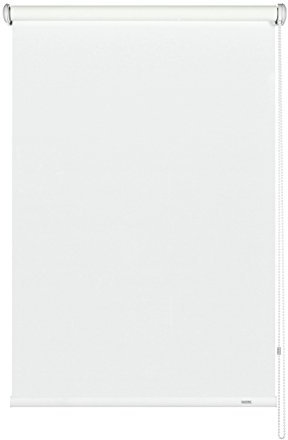 GARDINIA Seitenzug-Rollo für Fenster, Blickdicht, Lichtdurchlässig, Sichtschutz, Blendschutz, Montage mit Bohren, Weiß, 82 x 230 cm (BxH)
