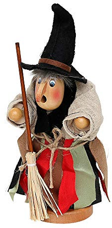 Dekohelden24 Lustige Räucher-Hexe, ca. 19 cm