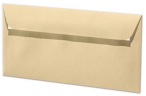 ARTOZ 25x Briefumschläge DIN Lang Baileys 100 g/m² selbstklebend - DL 224x114 mm - Kuvert ohne Fenster - Umschläge mit Haftklebung Abziehstreifen