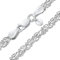 Amberta 925 Sterlingsilber Damen-Halskette - Diamantierte Kugelkette - 3.5 mm Breite - Verschiedene Längen: 45 50 55 cm (45cm)