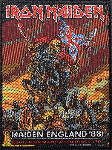 IRON MAIDEN Aufnäher MAIDEN ENGLAND ´88 Patch gewebt 8 x 10 cm