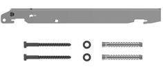 Kermi - Bref Montagehalterungsset für Typ 11-33, BH 400 mm, weiß, 3 von jeder Konsole
