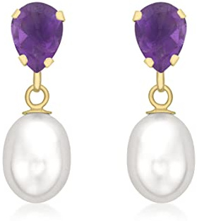 Carissima Gold Damen 9k (375) Gelbgold 7 mm x 20 mm Teardrop Ohrringe