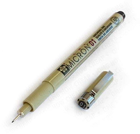 Sakura Pigma Micron Fineliner Nr. 01 (0.25mm) Schwarz [3 Stück]