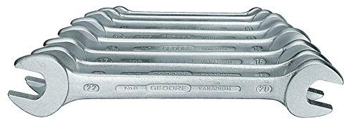 Gedore Double Open-Ended Spanner Set 6-8 8 8 Pieces Sw Min.6 mm 22 mm Cv-Steel 6077380