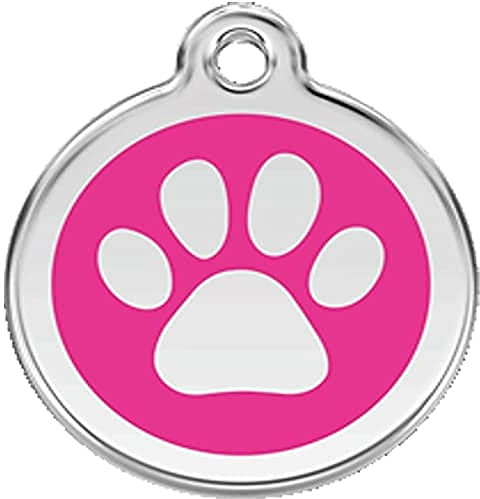 Red Dingo Placa identificación Huella, Fucsia
