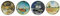 Waterside Fine China 4 Piece Claude Monet Design Plates