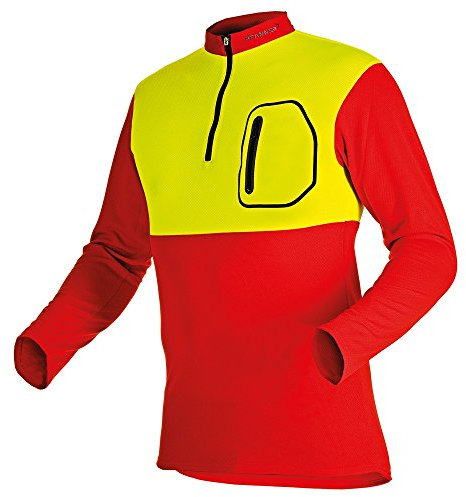 Pfanner Funktionsshirt Langarm Forst Cocona Zipp-Neck, Farbe:rot, Größe:S