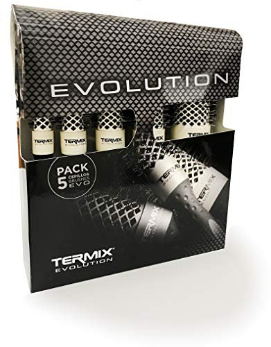 TERMIX MALETIN 5 CEPILLOS Evolution Soft, Negro, Estandar
