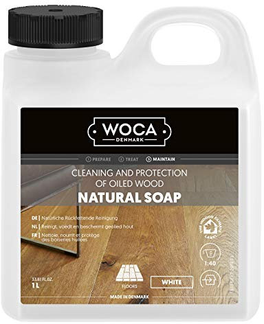 Woca Holzbodenseife Weiß 1 Liter für weiß geölte und gewachste Böden