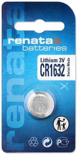 Renata Pile Bouton CR1632 3 V au Lithium pour Montre DL1632, ECR1632, BR1632 (1 x CR 1632)