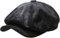 Gatsby Ivy Collection Classic Newsboy Cabbie Applejack Leder Hüte Caps, (B) Leder - Schwarz, S/M