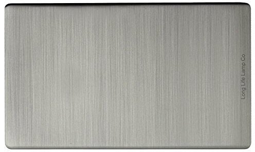 Modern Double Gloss Brush Chrome Wall Blanking Plate Scewless Finish N402DME