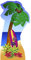 Star Cutouts Pappaufsteller Einer Palme