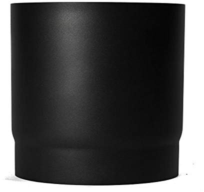 Ofenrohr 2mm 150mm 0,15m lang Schwarz