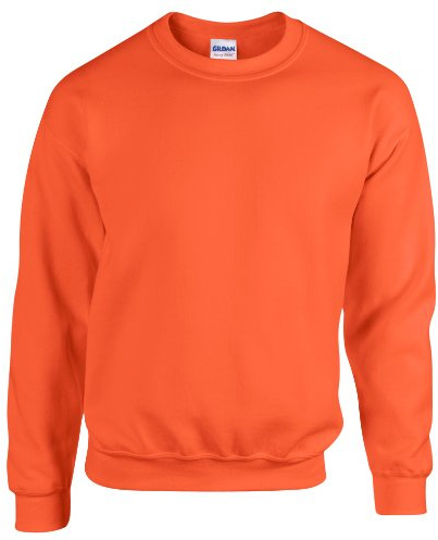 GILDAN Men's 50/50 Adult Crewneck Sweatshirt, Orange, XXL UK