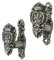 TG,LLC Treasure Gurus Mittelalter Löwenkopf Wandhalterung Waffenhaken Set