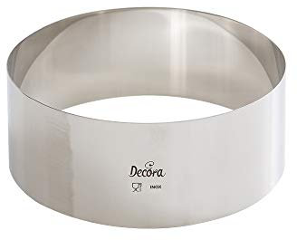 Decora 0063748 CERCLE EN ACIER INOXYDABLE Ø 18 X H 6 CM, INOX, Argent, 18 x 6 cm