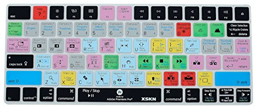 XSKN Magic Keyboard Premiere Pro Shortcuts Silikon-Tastaturabdeckung für Magic Keyboard A1644 MLA22LL/A (US-Version)
