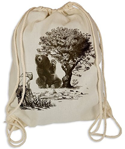 Bear Photograph - Gymsac Turnbeutel - Tasche Stoffbeutell Hipster Sportbeutel Rucksack Bär Grizzly Kanada Canada