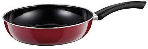 Riess, 0057-008, Emaille Pfanne extra stark, NOUVELLE- ROSSO EXTRA STARK, Durchmessser 28 cm, Höhe 6.5 cm, Inhalt 2.2 Liter, Emaille, Induktion