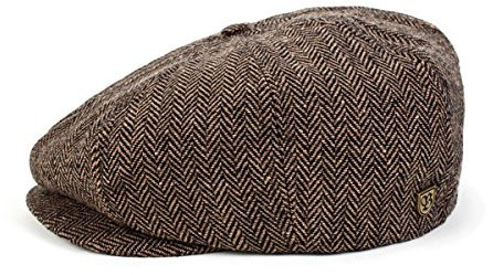 Brixton Herren Cap BROOD, brown/khaki herringbone, L, BRIMCAPBRO