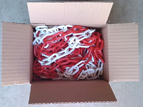 SNS SAFETY LTD Cadena Plástico de Señalización 6 mm (Rojo y Blanco, 12,3 metros)