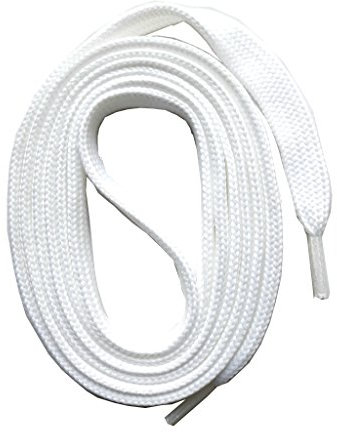 SNORS SCHNÜRSENKEL flach WEISS 60cm, reißfest, Made in Germany, universelle Flachsenkel aus Polyester für Sportschuhe Sneaker Turnschuhe und Kinderschuhe - ÖkoTex, 6mm breit