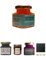 Bruichladdich Octomore Orangen Gelee 150 Gramm Glas + Islay Dry Gin Black Cherry Sauerkirsche Marmelade 150 Gramm + Slyrs Aprikosen Marmelade 225 Gramm Glas + Connemara Irish Whisky Himbeer Marmelade 150g im Glas + Schiefer Glasuntersetzer eckig ca. 9,5 c