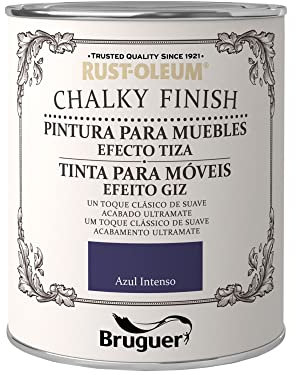 Rust-Oleum Bruguer Chalky Finish pintura para muebles Azul Intenso 125ml