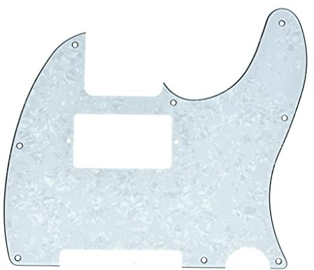 KAISH Humbucker Plektrumschutz für Telecaster/Telecaster, 8 Löcher, hergestellt in den USA/Mexiko, White Pearl