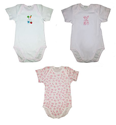 Liabel 3 Body neonata Mezza Manica 100% Cotone Art. 05832/1407/04 Rosa (24 Mesi)