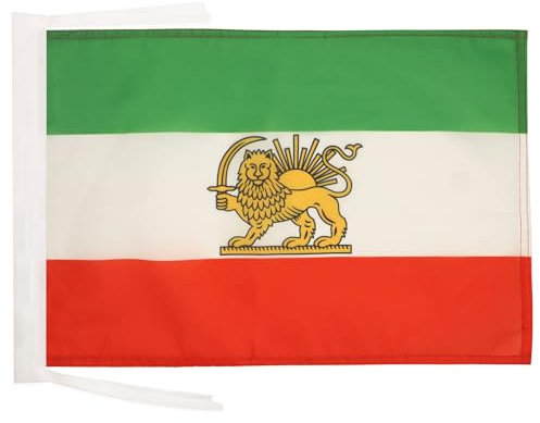 AZ FLAG - Flagge Iran Alt - 45x30 cm Mit Kordel - Iranische Fahne 30 x 45 Cm - Flaggen