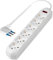 Poly Pool Multipla MULTISIZE 6 Prese PLURISTANDARD Spina 10A Bianca