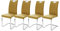 Robas Lund, Stuhl, Esszimmerstuhl, Schwingstuhl Köln, 4er Set, Curry, 57 x 43 x 100 cm