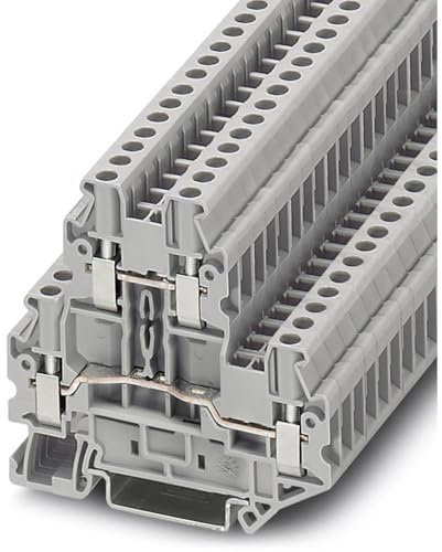 PHOENIX CONTACT UTTB 2,5 Zweistufiger Klemmenblock, 4 Anzahl der Anschlüsse, AWG 26 - 12, 2.5mm² Nennquerschnitt, Grau, 50 Stück