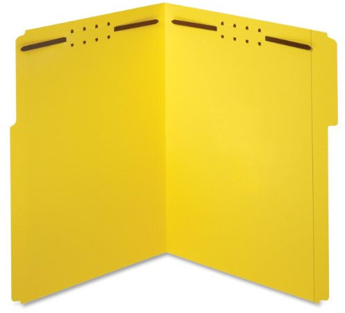 Pendaflex Schnellhefter 1/3 Schnitt, verstärkte Registerkarte, 2 Verschlüsse, Briefgröße, gelb, 50 Ordner pro Box (22940)
