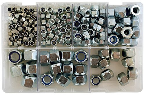 Connect 31861 Assorted MM Nyloc Steel Nuts Box 220pc