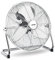 Zephir, PF45CR Ventilatore Industriale Da Pavimento ad Alta Velocità, Ventilatore con Inclinazione Regolabile, Pala 45 cm, Potenza 120W, 3 Velocità, Struttura in Acciaio Cromato.