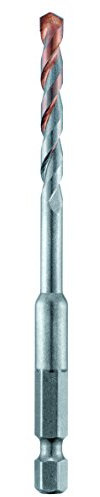 alpen 25200600100 HM Länge Bohrer ø 6,0 mm Hartmetall-Dachziegelbohrer Profi Dach, ¼“ Sechskant-Schaft, ∅ 6 mm, L1 100 mm, L2 39 mm, silber