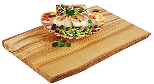 APS 870 Servierbrett OLIVE, 25 x 17 cm, Höhe 1,5 cm, Olivenholz, naturbedingte Abweichung in Form, Maserung und Größe