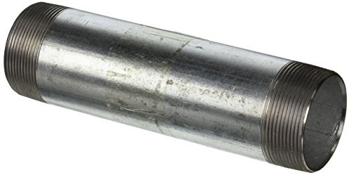 LDR Industries 303 2X8 Galvanized Pipe Nipple, 2 x 8, Black