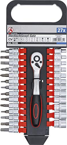BGS Diy 15105 | Steckschlüssel-Satz | Antrieb 6,3 mm (1/4) | SW 4 - 13 mm | 27-tlg.