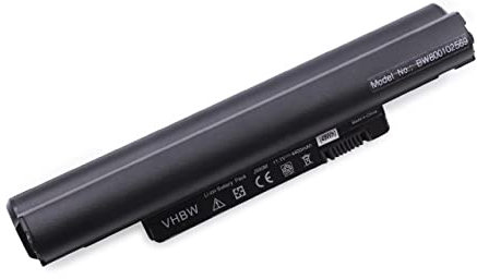 vhbw Akku kompatibel mit Dell Inspiron Mini 11z, Mini 1110, Mini 10v, PP19S, Mini 10, Mini 1011 Notebook (4400 mAh, 11,1 V, Li-Ion)