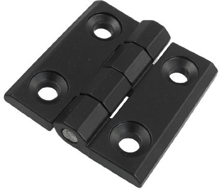sourcing map Renforcé Aluminium Porte Roulement Charnière, 50mm x 50mm, Noir