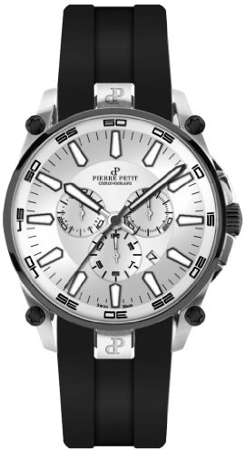 Pierre Petit Herren-Armbanduhr XL Le Mans Chronograph Quarz Silikon P-817B