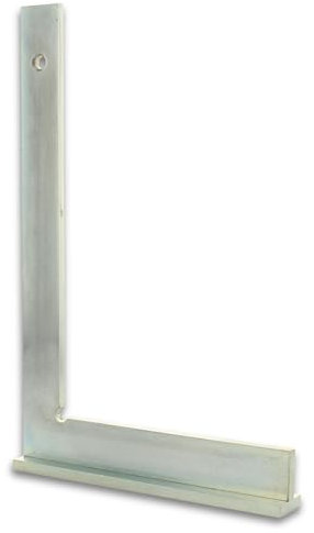 hedue® Schlosserwinkel mit Anschlag - Anschlagwinkel Metall aus verzinktem Stahl, rechter Winkel Werkzeug 400 x 230 mm