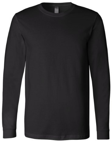 BELLA+CANVAS Jersey Long-Sleeve T-Shirt (3501) Black, L