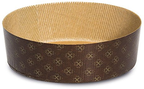Guardini, Set de 3 moules à panettone 19x6 cm de haut, Jetable, Quantité max de pâte 750 gr, Papier sulfurisé antiadhésif, Fabriqué en Italie