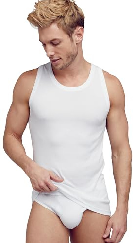 Jockey Luxury Cotton A-Shirt - Unterhemd Herren Tanktop aus 100% Baumwolle| atmungsaktives Funktionsunterhemd | ärmelloses Unterziehhemd | figurbetonte Passform ohne verrutschen